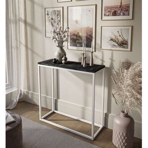 Zipcode Design Burmaster Console Table Modern White/Dark Concrete 80cm H x 80cm W x 30cm D Zipcode Design Burmaster Console Table Modern White/Dark Concrete 80cm H x 80cm W x 30cm D
