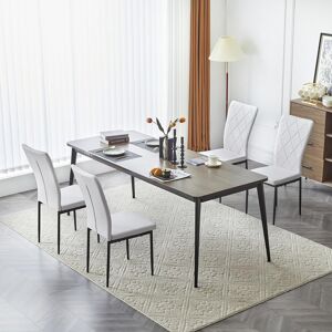 WOLTU Dining Room Chairs Set Of 4 Kitchen Chairs Faux Leather High Back Upholstered Chair With Metal Legs For Dining Table Kitchen Living Room Office White 94.5cm H X 41cm W X 43cm D WOLTU Dining Room Chairs Set Of 4 Kitchen Chairs Faux Leather High Back Upholstered Chair With Metal Legs For Dining Table Kitchen Living Room Office White 94.5cm H X 41cm W X 43cm D