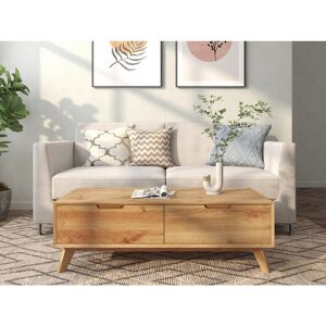 George Oliver Oriska Coffee Table Oak 37cm H X 110cm W X 50cm D George Oliver Oriska Coffee Table Oak 37cm H X 110cm W X 50cm D