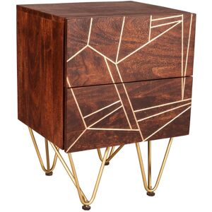 World Menagerie Rosenkranz Side Table with Storage Dark Walnut 60cm H X 45cm W X 40cm D World Menagerie Rosenkranz Side Table with Storage Dark Walnut 60cm H X 45cm W X 40cm D