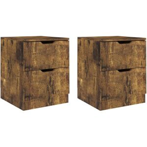 Ebern Designs Side Table with Storage Smoked Oak 50cm H X 40cm W X 40cm D Ebern Designs Side Table with Storage Smoked Oak 50cm H X 40cm W X 40cm D