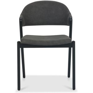 Corrigan Studio Camden Weathered Oak & Peppercorn Upholstered Back Side Chair Grey 82.2cm H X 55.8cm W X 58.9cm D Corrigan Studio Camden Weathered Oak & Peppercorn Upholstered Back Side Chair Grey 82.2cm H X 55.8cm W X 58.9cm D
