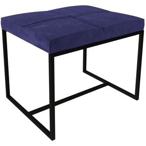 Canora Grey Euclid Dressing Table Stool Matt Black/Midnight Blue 46.5cm H X 44cm W X 44cm D Canora Grey Euclid Dressing Table Stool Matt Black/Midnight Blue 46.5cm H X 44cm W X 44cm D