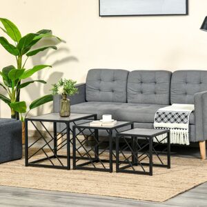 Rio Belfort 3 Piece Coffee Table Set Black Rio Belfort 3 Piece Coffee Table Set Black