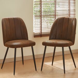 Fairmont Park Tufted Velvet Upholstered Armless Dining Chair with Adjustable Feet Brown 85cm H X 46cm W X 46.5cm D Fairmont Park Tufted Velvet Upholstered Armless Dining Chair with Adjustable Feet Brown 85cm H X 46cm W X 46.5cm D