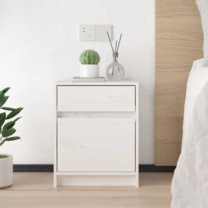 Ebern Designs Georgia-Skye 1 - Drawer Solid Wood Nightstand White 50cm H X 40cm W X 31cm D Ebern Designs Georgia-Skye 1 - Drawer Solid Wood Nightstand White 50cm H X 40cm W X 31cm D