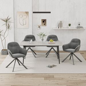 Corrigan Studio 48.5cm H Fabric Upholstered Dining Chair with Arm Dark Grey Velvet 83cm H X 62cm W X 52.5cm D Corrigan Studio 48.5cm H Fabric Upholstered Dining Chair with Arm Dark Grey Velvet 83cm H X 62cm W X 52.5cm D