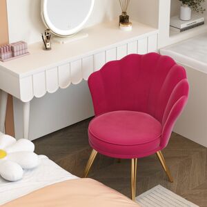 Fairmont Park 66cm Wide Velvet Barrel Chair Accent Chair with Gold Legs Upholstered Armchair with Padded Seat & Back – Modern Comfy Vanity Chair for Bedroom, Living Dark Pink 203.71cm H X 167.64cm W Fairmont Park 66cm Wide Velvet Barrel Chair Accent Chair with Gold Legs Upholstered Armchair with Padded Seat & Back – Modern Comfy Vanity Chair for Bedroom, Living Dark Pink 203.71cm H X 167.64cm W