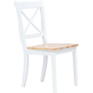August Grove Gilbert Solid Wood Dining Chair White/Brown 90cm H X 45.5cm W X 52cm D August Grove Gilbert Solid Wood Dining Chair White/Brown 90cm H X 45.5cm W X 52cm D