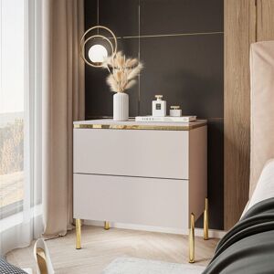 Fairmont Park Nightstand AURORA II KASHMIR with LED lighting and legs cashmire 54cm H X 50cm W X 37cm D Fairmont Park Nightstand AURORA II KASHMIR with LED lighting and legs cashmire 54cm H X 50cm W X 37cm D