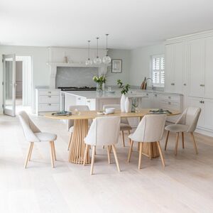 ClassicLiving Hopley 6 - Person Dining Set Pale Oak/Pale Oak/Sand 6 ClassicLiving Hopley 6 - Person Dining Set Pale Oak/Pale Oak/Sand 6