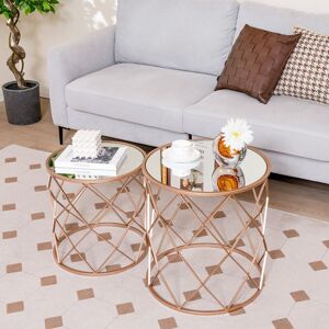 Fairmont Park Ajahnae Coffee Table Rose Gold 53cm H X 50cm W X 50cm D Fairmont Park Ajahnae Coffee Table Rose Gold 53cm H X 50cm W X 50cm D