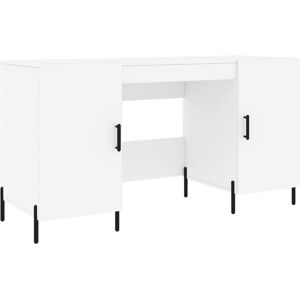 Latitude Run Bowerville 140cm W Rectangle Writing Desk with and Cabinet White 75cm H X 140cm W X 50cm D Latitude Run Bowerville 140cm W Rectangle Writing Desk with and Cabinet White 75cm H X 140cm W X 50cm D