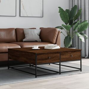 Borough Wharf Gakona Frame Coffee Table with Storage Brown Oak 40cm H X 100cm W X 99cm D Borough Wharf Gakona Frame Coffee Table with Storage Brown Oak 40cm H X 100cm W X 99cm D