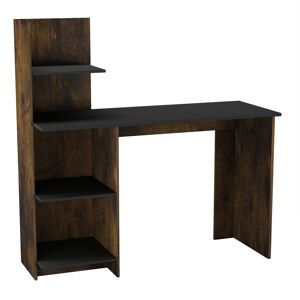 17 Stories Computer Desk Rustic Brown/Black 47.24cm H X 47.24cm W X 17.72cm D 17 Stories Computer Desk Rustic Brown/Black 47.24cm H X 47.24cm W X 17.72cm D