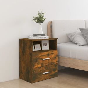 17 Stories Goranka 2 - Drawer End Table Built-In Outlets Smoked Oak 60cm H X 50cm W X 32cm D 17 Stories Goranka 2 - Drawer End Table Built-In Outlets Smoked Oak 60cm H X 50cm W X 32cm D