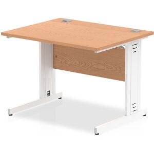 Inbox Zero Impulse 180 Cm W Rectangular Computer Desk Oak/White 73cm H x 100cm W x 80cm D Inbox Zero Impulse 180 Cm W Rectangular Computer Desk Oak/White 73cm H x 100cm W x 80cm D