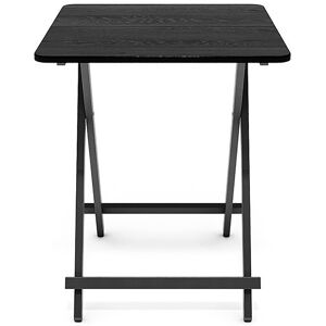 17 Stories Folding White dining table Black 74cm H x 60cm L x 60cm W 17 Stories Folding White dining table Black 74cm H x 60cm L x 60cm W