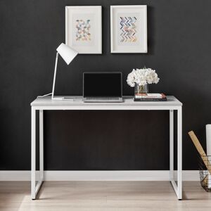 Latitude Run Kynlyn Modern Design Computer Desk - Home Office Desk, Melamine Scratch Resistant Surface Grey Melamine/White 75cm H x 120cm W x 60cm D Latitude Run Kynlyn Modern Design Computer Desk - Home Office Desk, Melamine Scratch Resistant Surface Grey Melamine/White 75cm H x 120cm W x 60cm D