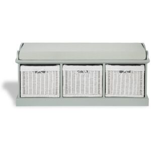 August Grove Bastogne Storage Bench Sage Green/Sage Green/White 46cm H X 112cm W X 40cm D August Grove Bastogne Storage Bench Sage Green/Sage Green/White 46cm H X 112cm W X 40cm D