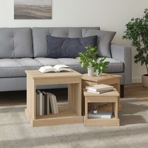 Latitude Run Warkentin Coffee Tables 3 pcs Engineered Wood Sonoma Oak 32cm W;45cm H X 48cm W X 45cm D;32cm W;45cm H X 48cm W X 45cm D Latitude Run Warkentin Coffee Tables 3 pcs Engineered Wood Sonoma Oak 32cm W;45cm H X 48cm W X 45cm D;32cm W;45cm H X 48cm W X 45cm D