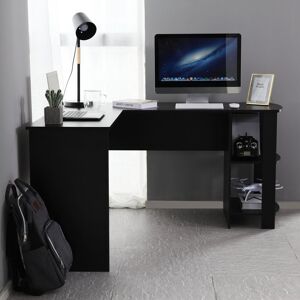 Zipcode Design Amelius Commercial Use 140Cm W L-Shape Writing Desk Black 72cm H X 140cm W X 48cm D Zipcode Design Amelius Commercial Use 140Cm W L-Shape Writing Desk Black 72cm H X 140cm W X 48cm D