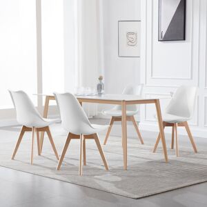 Norden Home 48cm H Upholstered Side Chair White 82cm H X 42cm W X 42cm D Norden Home 48cm H Upholstered Side Chair White 82cm H X 42cm W X 42cm D