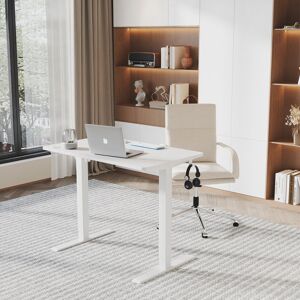 17 Stories Alvana 100Cm W Height Adjustable Rectangular Standing Desk White 100cm W X 60cm D 17 Stories Alvana 100Cm W Height Adjustable Rectangular Standing Desk White 100cm W X 60cm D