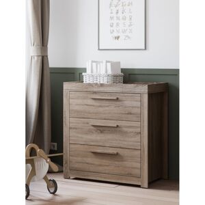 Little Acorns Ellesmere Changing Table Dresser Truffle Oak 96cm H X 100cm W X 55cm D Little Acorns Ellesmere Changing Table Dresser Truffle Oak 96cm H X 100cm W X 55cm D
