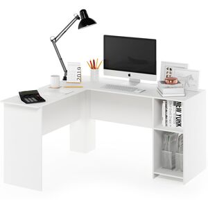 Ebern Designs Eakins L-Shaped Computer Desk White 71.9cm H X 135.9cm W X 127cm D Ebern Designs Eakins L-Shaped Computer Desk White 71.9cm H X 135.9cm W X 127cm D