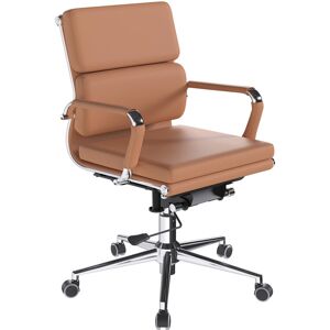 Brayden Studio Bisente Leather - Bonded Office Chair Brown 490cm W X 495cm D Brayden Studio Bisente Leather - Bonded Office Chair Brown 490cm W X 495cm D