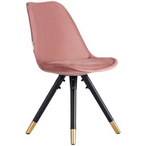 Canora Grey Domek Modern Velvet Dining Chair - Upholstered Upper body with Coated Metal Legs - Side Chair for Dining Room Kitchen Living Room - Single Pink 81cm H X 49cm W X 45cm D Canora Grey Domek Modern Velvet Dining Chair - Upholstered Upper body with Coated Metal Legs - Side Chair for Dining Room Kitchen Living Room - Single Pink 81cm H X 49cm W X 45cm D