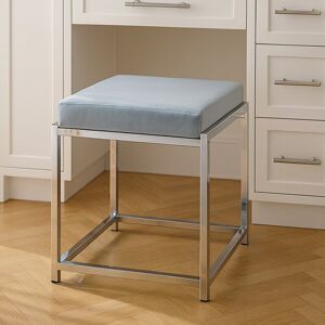Canora Grey Redd Dressing Table Stool Silver/Grey 47cm H X 44cm W X 42cm D Canora Grey Redd Dressing Table Stool Silver/Grey 47cm H X 44cm W X 42cm D