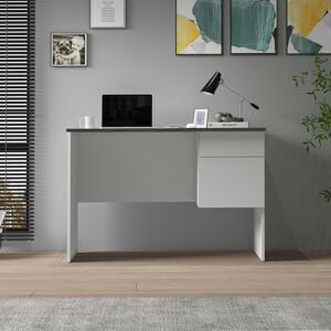 17 Stories Desk Rudman 1 door 1 drawer matt / concrete L.110 P.50 H.75 White/Black 75cm H X 110cm W X 50cm D 17 Stories Desk Rudman 1 door 1 drawer matt / concrete L.110 P.50 H.75 White/Black 75cm H X 110cm W X 50cm D
