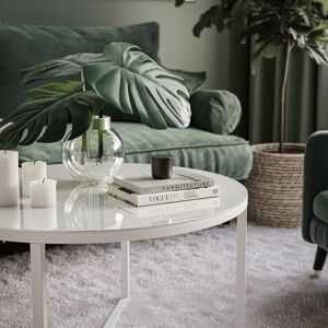 Fairmont Park Swinyer Cross Legs Coffee Table White/White 44cm H X 70cm W Fairmont Park Swinyer Cross Legs Coffee Table White/White 44cm H X 70cm W