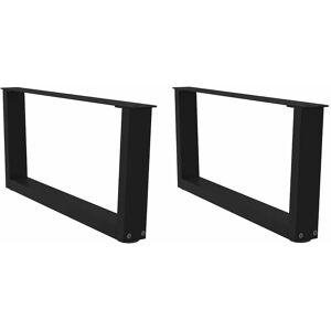 Symple Stuff Dining Table Legs V-Shape 2 Pcs Steel Black 31.3cm H x 70cm W Symple Stuff Dining Table Legs V-Shape 2 Pcs Steel Black 31.3cm H x 70cm W