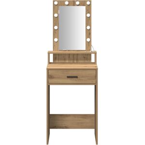17 Stories MDF Wood 50 X 41 X 140 Cm Mirror Vanity Table Artisan Oak 140cm H X 50cm W X 41cm D 17 Stories MDF Wood 50 X 41 X 140 Cm Mirror Vanity Table Artisan Oak 140cm H X 50cm W X 41cm D