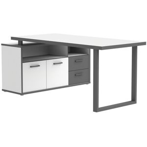 Latitude Run Bibeau 74.1Cm W Rectangular Writing Desk Grey/White 74.1cm H X 181.5cm W X 181.5cm D Latitude Run Bibeau 74.1Cm W Rectangular Writing Desk Grey/White 74.1cm H X 181.5cm W X 181.5cm D