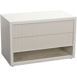 Ebern Designs Easah Side Table with Storage White 65cm H X 100cm W X 55cm D Ebern Designs Easah Side Table with Storage White 65cm H X 100cm W X 55cm D