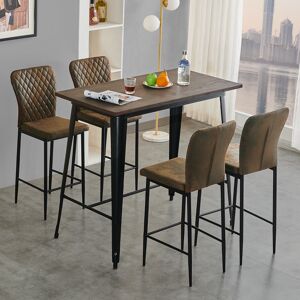 Rio Vintage Upholstered Armless Bar Stool Brown Suede 104cm H X 39.5cm W X 47cm D Rio Vintage Upholstered Armless Bar Stool Brown Suede 104cm H X 39.5cm W X 47cm D