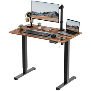 VonHaus Height Adjustable Rectangle Standing Desk Walnut/Black 100 W x 60 D VonHaus Height Adjustable Rectangle Standing Desk Walnut/Black 100 W x 60 D