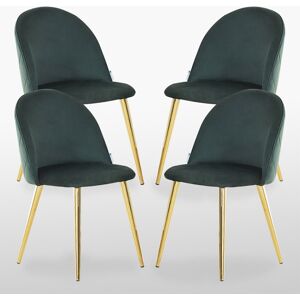 Canora Grey Heavener Modern Velvet Dining Chairs - Ergonomic Upholstered Curved Back with Solid Wooden Legs Green 77cm H X 49cm W X 53cm D Canora Grey Heavener Modern Velvet Dining Chairs - Ergonomic Upholstered Curved Back with Solid Wooden Legs Green 77cm H X 49cm W X 53cm D