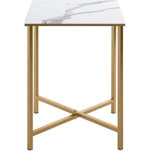 Canora Grey Attahrawi End Table Marble look 55cm H X 39cm W X 39cm D Canora Grey Attahrawi End Table Marble look 55cm H X 39cm W X 39cm D