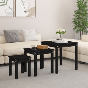 August Grove Runyan 3 Piece Nest of Tables Black August Grove Runyan 3 Piece Nest of Tables Black