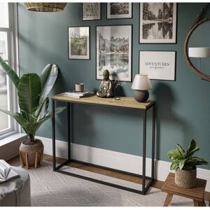 Zipcode Design Burmaster Console Table Modern Black/Artisan Oak 80cm H x 100cm W x 30cm D Zipcode Design Burmaster Console Table Modern Black/Artisan Oak 80cm H x 100cm W x 30cm D