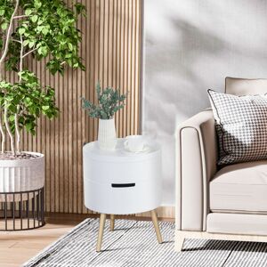 Norden Home Rooney Side Table White 48.3cm H X 38cm W X 38cm D Norden Home Rooney Side Table White 48.3cm H X 38cm W X 38cm D