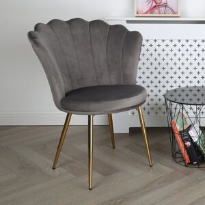 Fairmont Park Daisy - Velvet Chair with Back-Rest Grey 84cm H X 68cm W X 62.5cm D Fairmont Park Daisy - Velvet Chair with Back-Rest Grey 84cm H X 68cm W X 62.5cm D