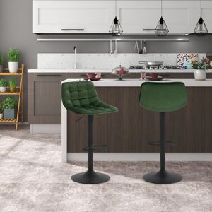 Canora Grey Height-adjustable Peake bar stool Dark Green 42.5cm W X 38.5cm D Canora Grey Height-adjustable Peake bar stool Dark Green 42.5cm W X 38.5cm D