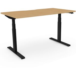 17 Stories Arnesia Pro Height Adjustable Standing Desk Ferrara Oak/Black 123cm H x 160cm W x 80cm D 17 Stories Arnesia Pro Height Adjustable Standing Desk Ferrara Oak/Black 123cm H x 160cm W x 80cm D
