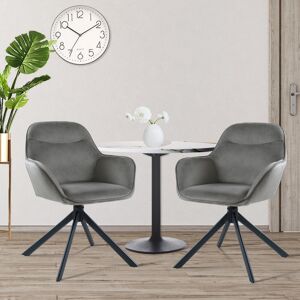 George Oliver 48.5cm H Swivel Upholstered Dining Chair with Ergonomic Back Dark Grey Velvet 83cm H X 62cm W X 52.5cm D George Oliver 48.5cm H Swivel Upholstered Dining Chair with Ergonomic Back Dark Grey Velvet 83cm H X 62cm W X 52.5cm D